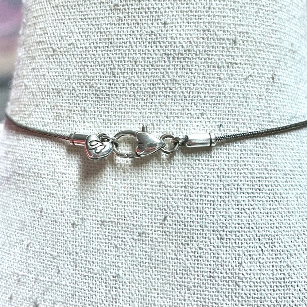 BRIGHTON COLLAR SILVER NECKLACE W/ A UNIQUE WOVEN LINK DESIGN. - Picture 8 of 8